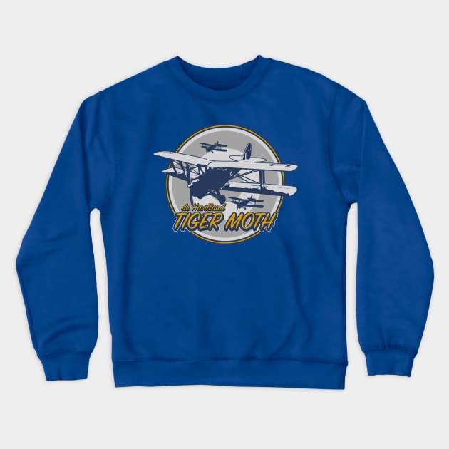 de Havilland Tiger Moth Crewneck Sweatshirt by Tailgunnerstudios